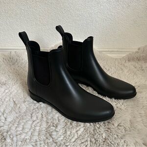 Sam Edelman Tinsley Black Chelsea Rain Booties Boots